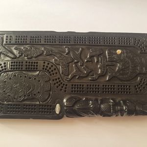 Beautiful Carved Haida Cribbage Board